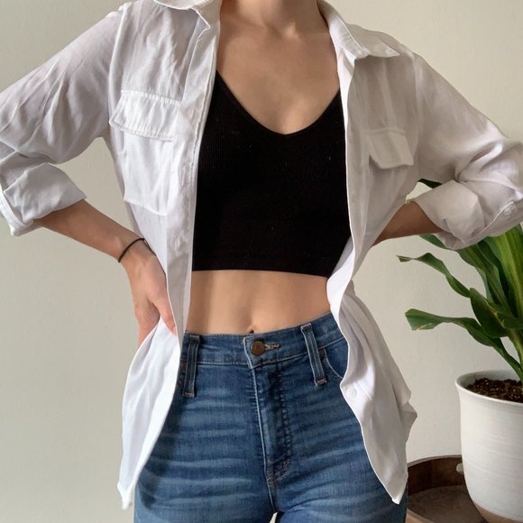 Classic White Button Down Blouse - Picture 3 of 8